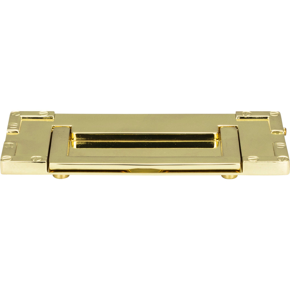 Atlas Homewares Campaign L-Bracket Drop Pull 3 Inch (c-c) Polished Brass