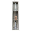 ALFI brand 8 x 36 Brushed Stainless Steel Vertical Triple Shelf Bath Shower Niche