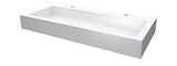 Aquabrass Aquabrass-ABCB17402WHGL Aquabrass ABCB17402WHGL 17402 Lugano Countertop Sink-Two Holes-1000*480*120 White Gloss