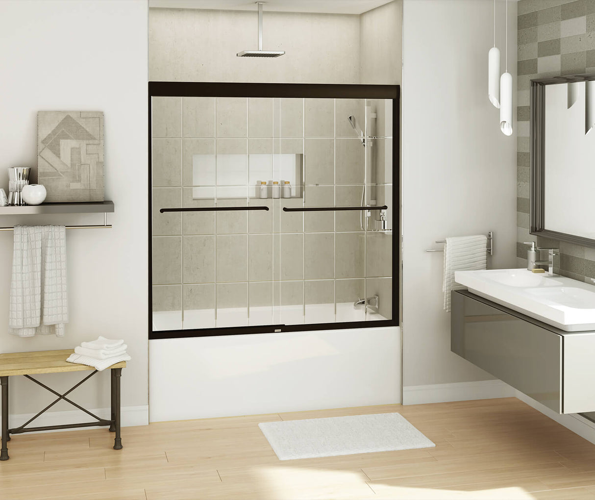 Kameleon SC Sliding Tub Door 55-59 x 57 in. 8 mm