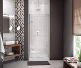 MAAX 136676-900-084-000 Reveal 71 32 ½-35 ½ x 71 ½ in. 8mm Pivot Shower Door for Alcove Installation with Clear glass in Chrome