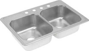 Elkay DXR3322X Elkay DXR3322X 18 Gauge Stainless Steel 33" X 22" X 8.1875" Double Bowl Top Mount Kitchen Sink