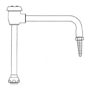 CHICAGO FAUCETS GN8BVBE7JKCP 8In Rigid/Swing Gooseneck Spout