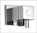 Aquabrass ABSC01438PC Aquabrass ABSC01438PC 1438 Square Waterway With Stop Valve Polished Chrome