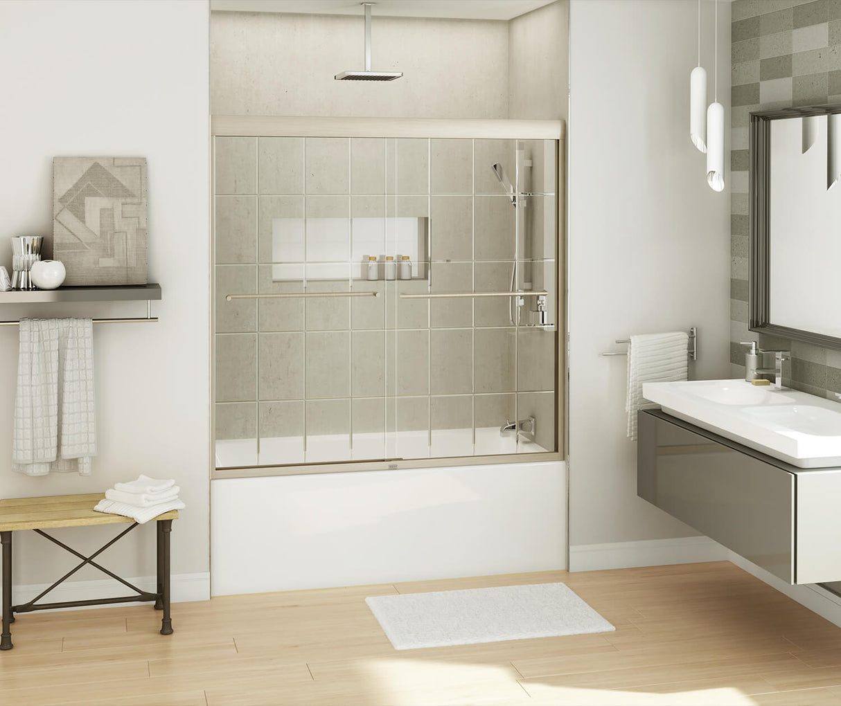 Kameleon SC Sliding Tub Door 55-59 x 57 in. 8 mm