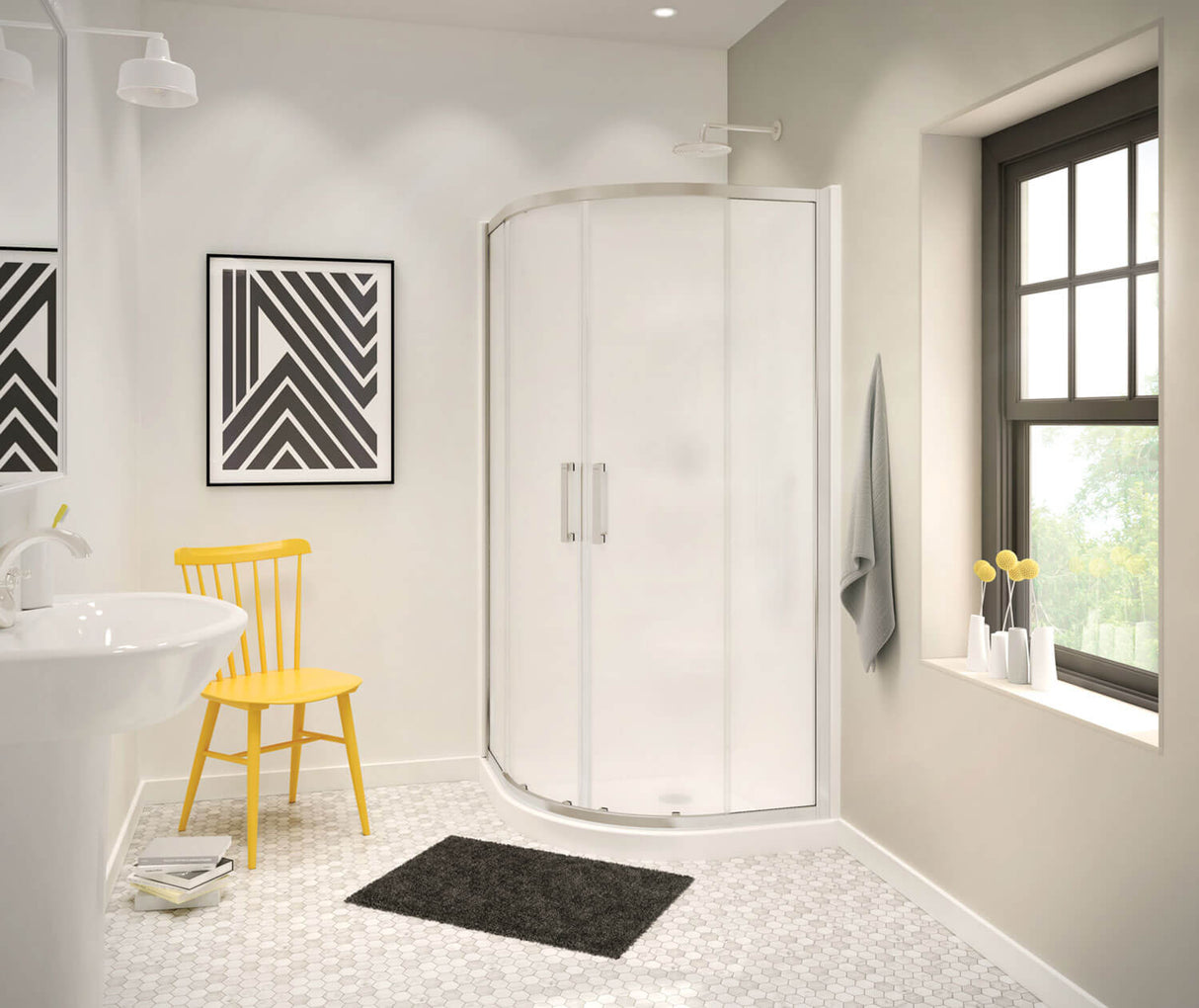 Radia Neo-round Sliding Shower Door 32 x 32 x 71 ½ in. 6 mm
