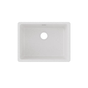 Elkay ELGU2522WH0 Elkay Quartz Classic 24-5/8" x 18-1/2" x 9-1/2", Single Bowl Undermount Sink, White