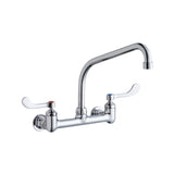Elkay LK940HA10T4H Elkay Foodservice 8" Centerset Wall Mount Faucet with 10" High Arc Spout 4" Wristblade Handles 1/2in Offset Inlets