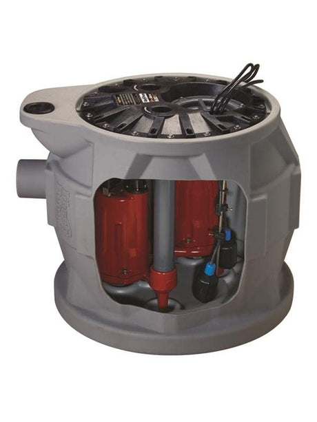Liberty Pumps P682XPRG102 1 HP, Duplex Sewage Package, 1 PH, 230V, 2 Discharge, 10' Stack, 10' Cord