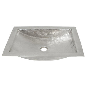 Native Trails CPS545 Avila Copper Under Mount Bathroom Sink, Brushed Nickel