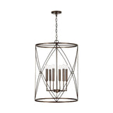 Capital Lighting 538661FZ CL Adrian6 Lgt FoyerBuffed Bronze21"W x 28"H6 - 60 Watt E12 Candelabra