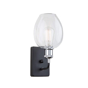 Artcraft Lighting AC10738PN Transitional One Light Wall Sconce from Clearwater Collection in Polished Nickel Finish, 5.50 inches