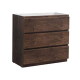 Fresca FCB9336RW Fresca Lazzaro 36" Rosewood Free Standing Modern Bathroom Cabinet