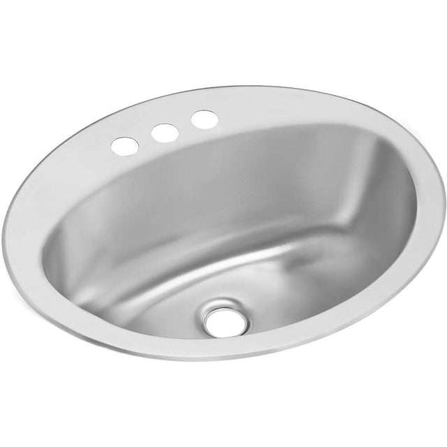 Elkay LLVR21173 Elkay Asana Stainless Steel 20-3/8" x 16-7/8" x 6-1/4", Single Bowl Drop-in Bathroom Sink