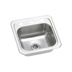 Elkay BCR150 Elkay Celebrity Stainless Steel 15" x 15" x 6-1/8", Single Bowl Drop-in Bar Sink