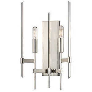 Hudson Valley 9902-PN Hudson Valley 9902-PN BARI 2 LIGHT WALL SCONCE Polished Nickel
