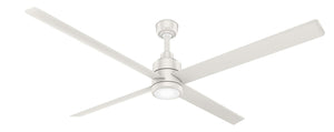 Hunter Fan Company, 76025, 96 inch Trak White Indoor / Outdoor Commercial Ceiling Fan with LED Light Kit and Wall Control