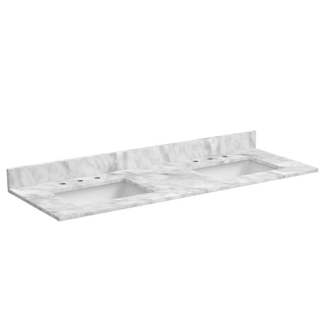 Foremost ST61228CWR Foremost ST61228CWR 61" Marble top, Carrara, Rectangular Bowl