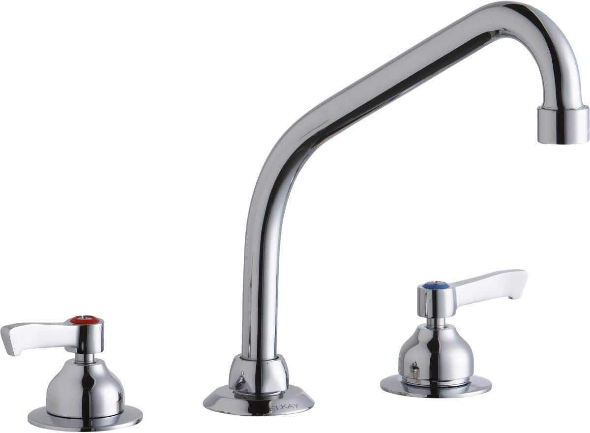 Elkay LK800HA08L2 Elkay 8" Centerset with Concealed Deck Faucet with 8" High Arc Spout 2" Lever Handles Chrome