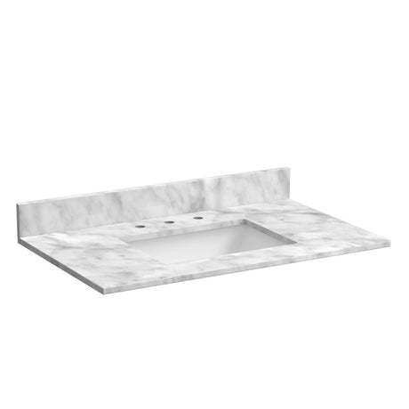 Foremost ST37228CWR Foremost ST37228CWR 37" Marble top, Carrara, Rectangular Bowl