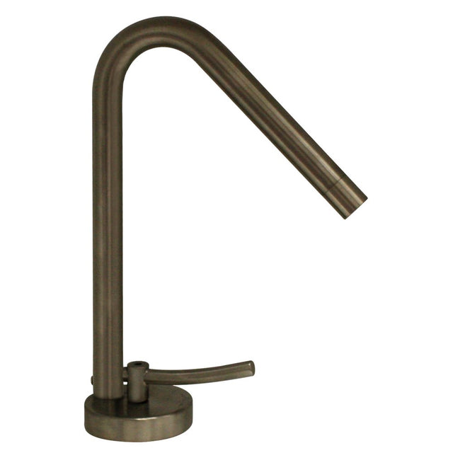 Whitehaus WH81211-BN Whitehaus WH81211-BN Metrohaus single hole faucet w/ 45-degree swivel spout, lever handle and pop-up waste - Brushed Nickel