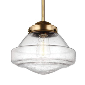 Feiss P1378AGB-LED Alcott LED Glass Pendant Lighting, 1-Light,watts, Aged Brass (10