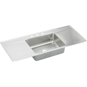Elkay ILR5422DD1 Elkay Lustertone Classic Stainless Steel 54" x 22" x 7-5/8", Single Bowl Drop-in Sink with Drainboard