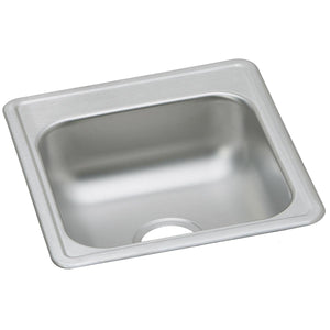 Elkay D117210 Dayton Stainless Steel 17" x 21-1/4" x 6-1/2", 0-Hole Single Bowl Drop-in Bar Sink