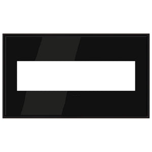 Legrand adorne Brushed Pewter, 4-Gang Wall Plate, AWC4GBP4