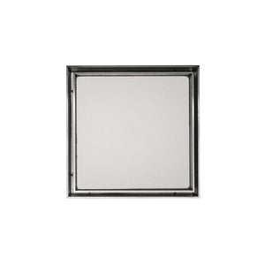 Infinity Drain TD 15-2I SS 5" x 5" TD 15 Tile Insert Complete Kit in Satin Stainless with Cast Iron Drain Body, 2" No Hub Outlet