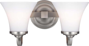 Feiss Two Hamlet VS22502SN 2 Bathroom Vanity Light, Satin Nickel