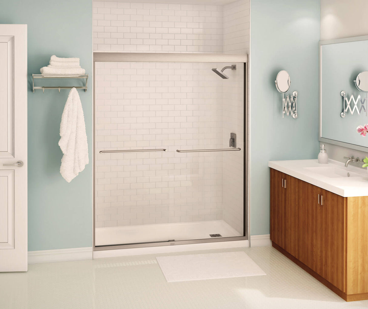 Kameleon Sliding Shower Door 55-59 x 71 in. 6 mm