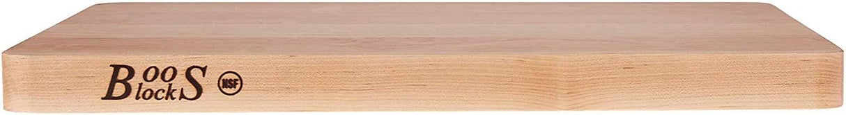 John Boos Chop-N-Slice Maple Wood Cutting Board for Kitchen Prep, 1" Thick, Small, Edge Grain, Rectangle Charcuterie Boos Block, 16" x 10", Reversible