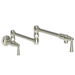 Newport Brass 2470-5503 Jacobean Wall Mounted Pot Filler with Dual Handles, Satin Nickel