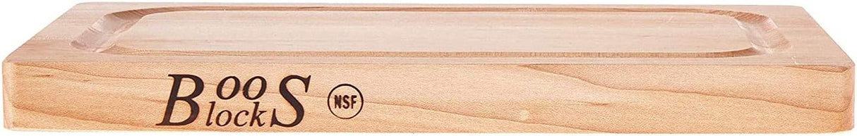 John Boos Chop-N-Slice Maple Wood Cutting Board for Kitchen Prep, 1" Thick, Small, Edge Grain, Rectangle Charcuterie Boos Block, 16" x 10", Reversible