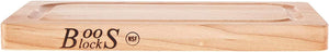 John Boos Chop-N-Slice Maple Wood Cutting Board for Kitchen Prep, 1" Thick, Small, Edge Grain, Rectangle Charcuterie Boos Block, 16" x 10", Reversible