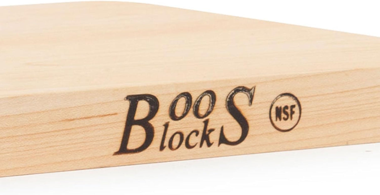 John Boos Chop-N-Slice Maple Wood Cutting Board for Kitchen Prep, 1" Thick, Small, Edge Grain, Rectangle Charcuterie Boos Block, 16" x 10", Reversible