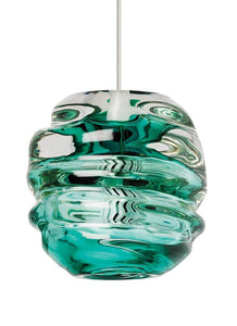 Tech 700TDADRGS Audra Pendant, 1-Light 35 Watts, Satin Nickel with Surf Green Shade