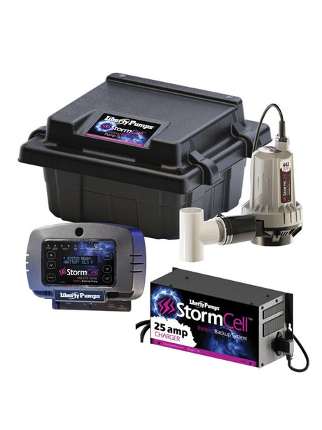 Liberty Pumps 442-25A-EYE StormCell Back-up system, 25A charger, NightEye wireless enabled alarem