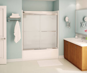 Aura Sliding Tub Door 55-59 x 57 in. 6 mm