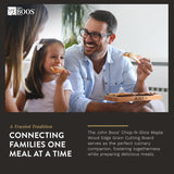 John Boos Chop-N-Slice Maple Wood Cutting Board for Kitchen Prep, 1" Thick, Small, Edge Grain, Rectangle Charcuterie Boos Block, 16" x 10", Reversible