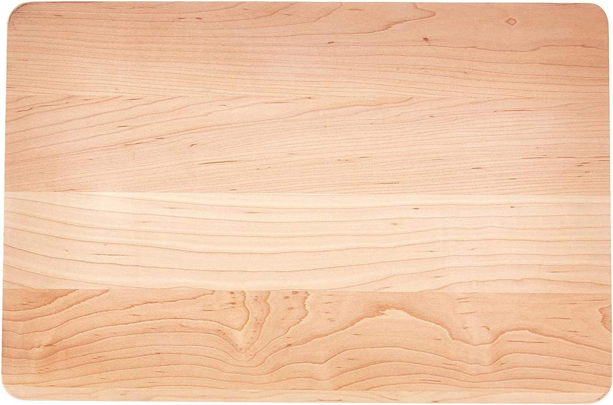 John Boos Chop-N-Slice Maple Wood Cutting Board for Kitchen Prep, 1" Thick, Small, Edge Grain, Rectangle Charcuterie Boos Block, 16" x 10", Reversible