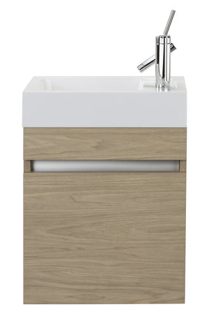 Cutler FVPICCCAST18 Piccolo Collection 18" Space Saver Wall Mount Bathroom Vanity - Casting at First Light