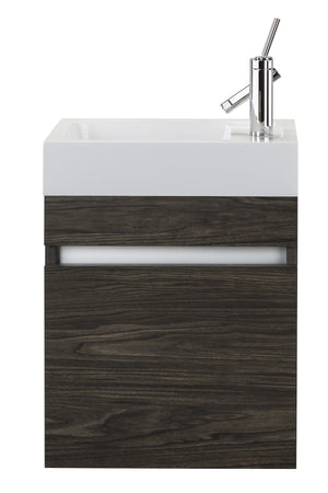Cutler FVPICCTETE18 Piccolo Collection 18" Space Saver Wall Mount Bathroom Vanity - Tete a Tete
