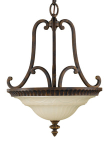 Sea Gull Lighting F2223/2WAL Drawing Room Small Four Light Pendant, Walnut
