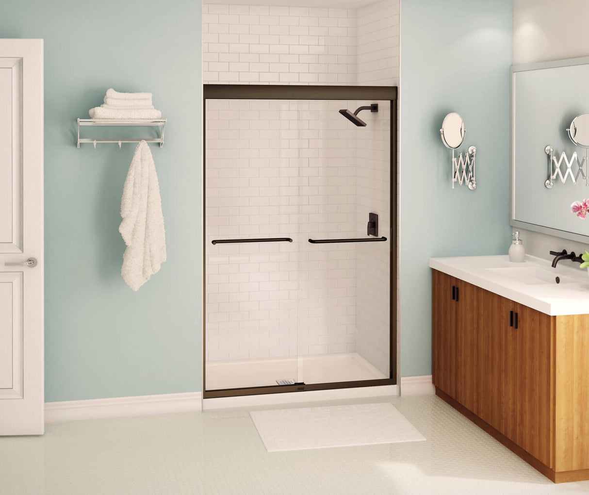 Aura Sliding Shower Door 40-44 x 71 in. 6 mm