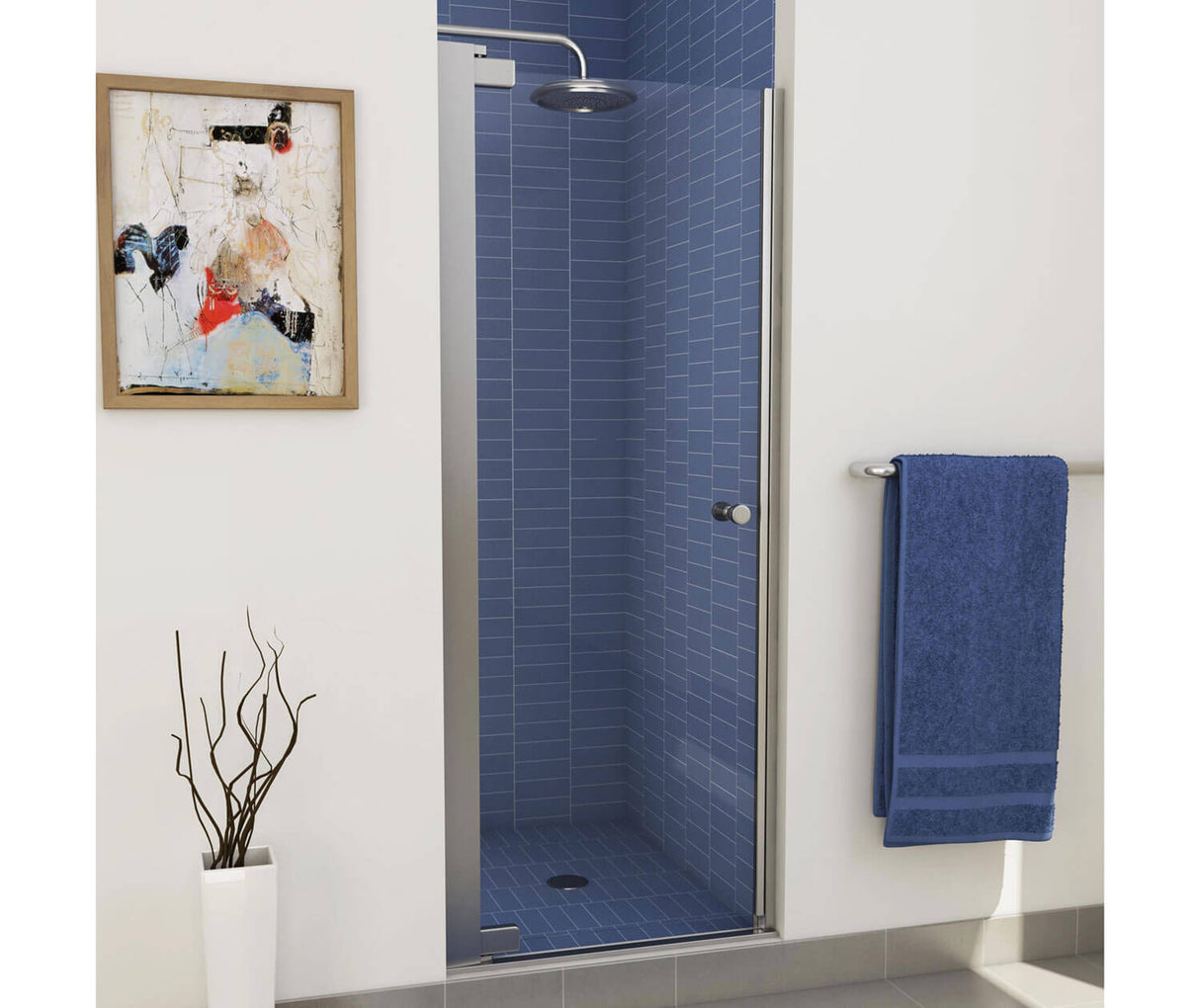 MAAX 105416-900-084-000 Madono 28 ½-30 ½ x 67 in. 6 mm Pivot Shower Door for Alcove Installation with Clear glass in Chrome