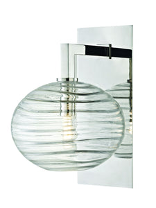 Hudson Valley Lighting 2400-PN Breton 1-Light LED Wall Sconce - 8.5 Inches Wide by 12.75 Inches High, Finish Color: Polished Nickel
