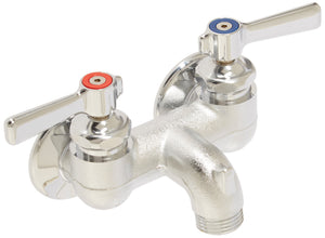 Elkay LK400 Elkay 4"-8-3/8" Adjustable Centers Wall Mount Faucet with Bucket Hook Spout 2" Lever Handles Rough Chrome