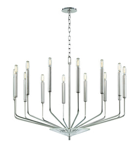 Hudson Valley Lighting 2614-PN Gideon 14-Light Chandelier, Polished Nickel Finish, Silver, 24.75x33.25x33.25